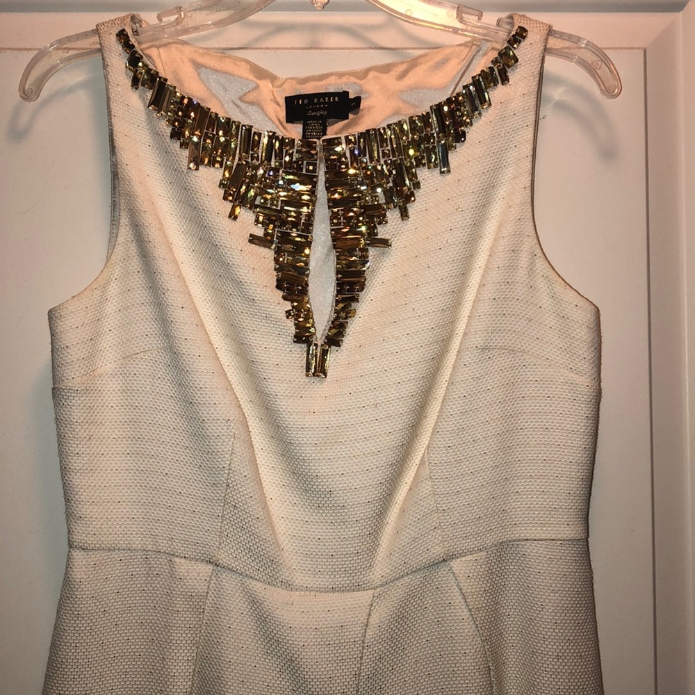 Ted Baker dress - size 3. Embellished neckline